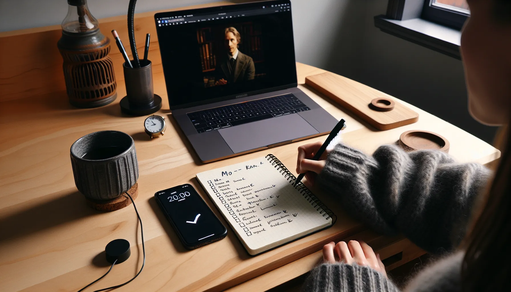 Norwegian student sets realistic goals with a må–måte–kan study matrix.