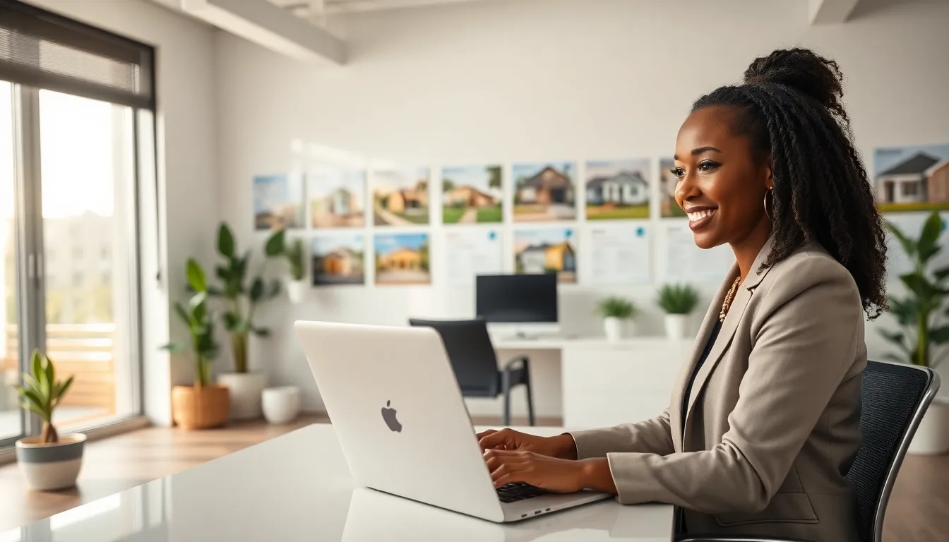An engaged realtor in a bright office at Homerocket Realty.