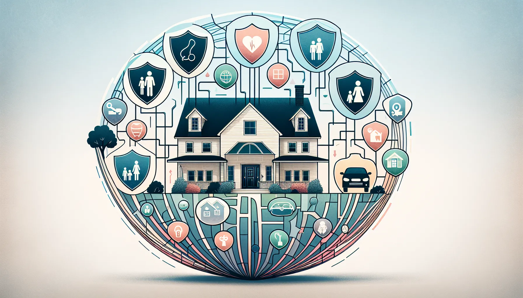 Diagram showing insurance changes for blended families in the United States.
