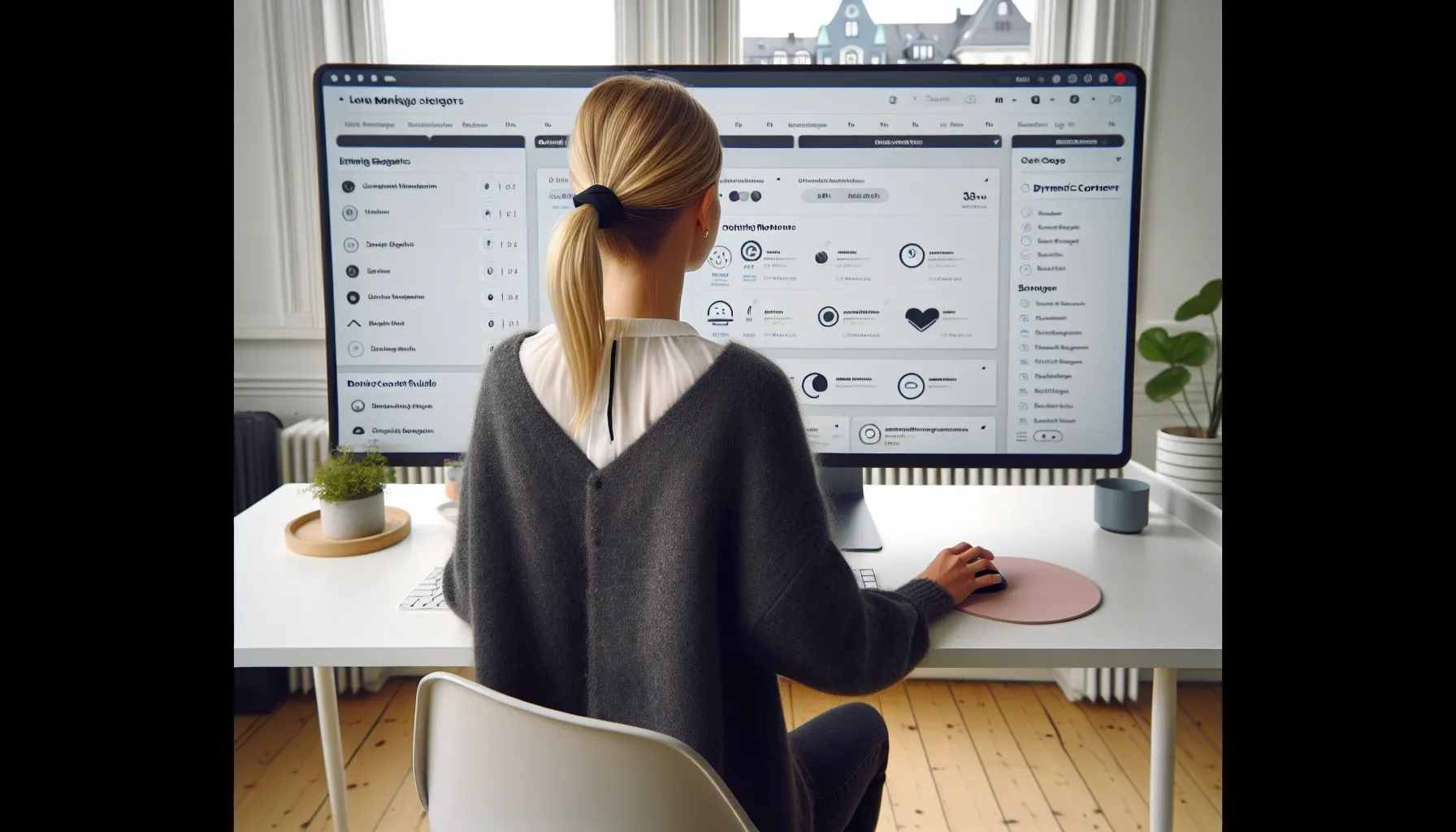Norwegian marketer segments email lists on a computer with dynamic, personalized content.