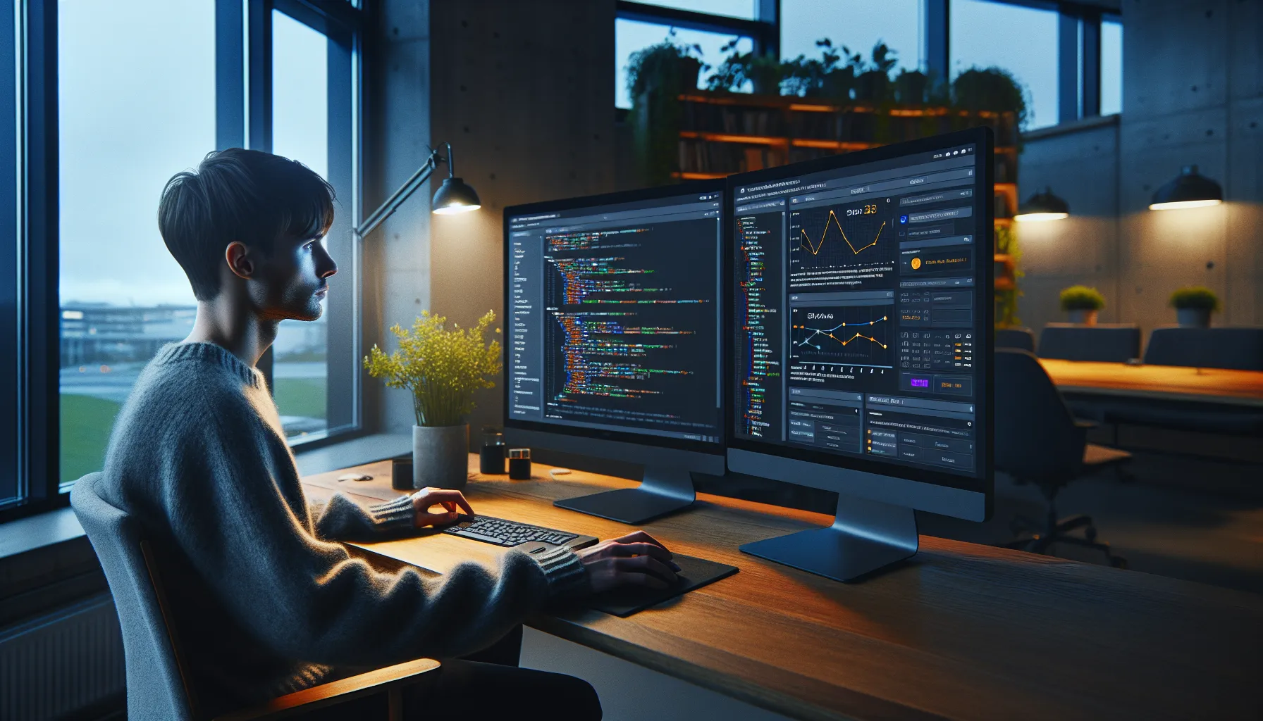 Hvordan automatisering kan spare tid og forbedre seo-resultater 2 Norwegian seo specialist using automated dashboards and scripts to guide strategic decisions.