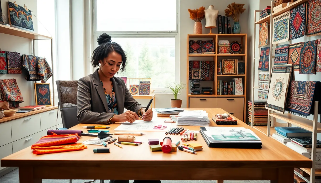 artist creating haiikurti in a modern studio setting.