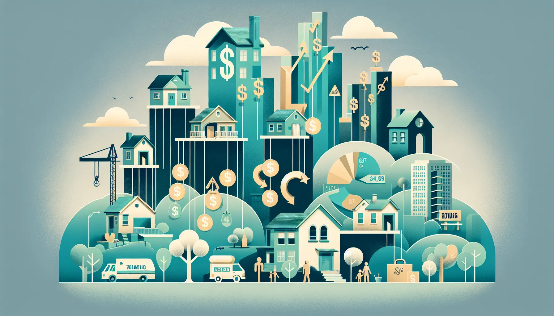 illustration of housing challenges faced by buyers and renters in Pleasant Hill