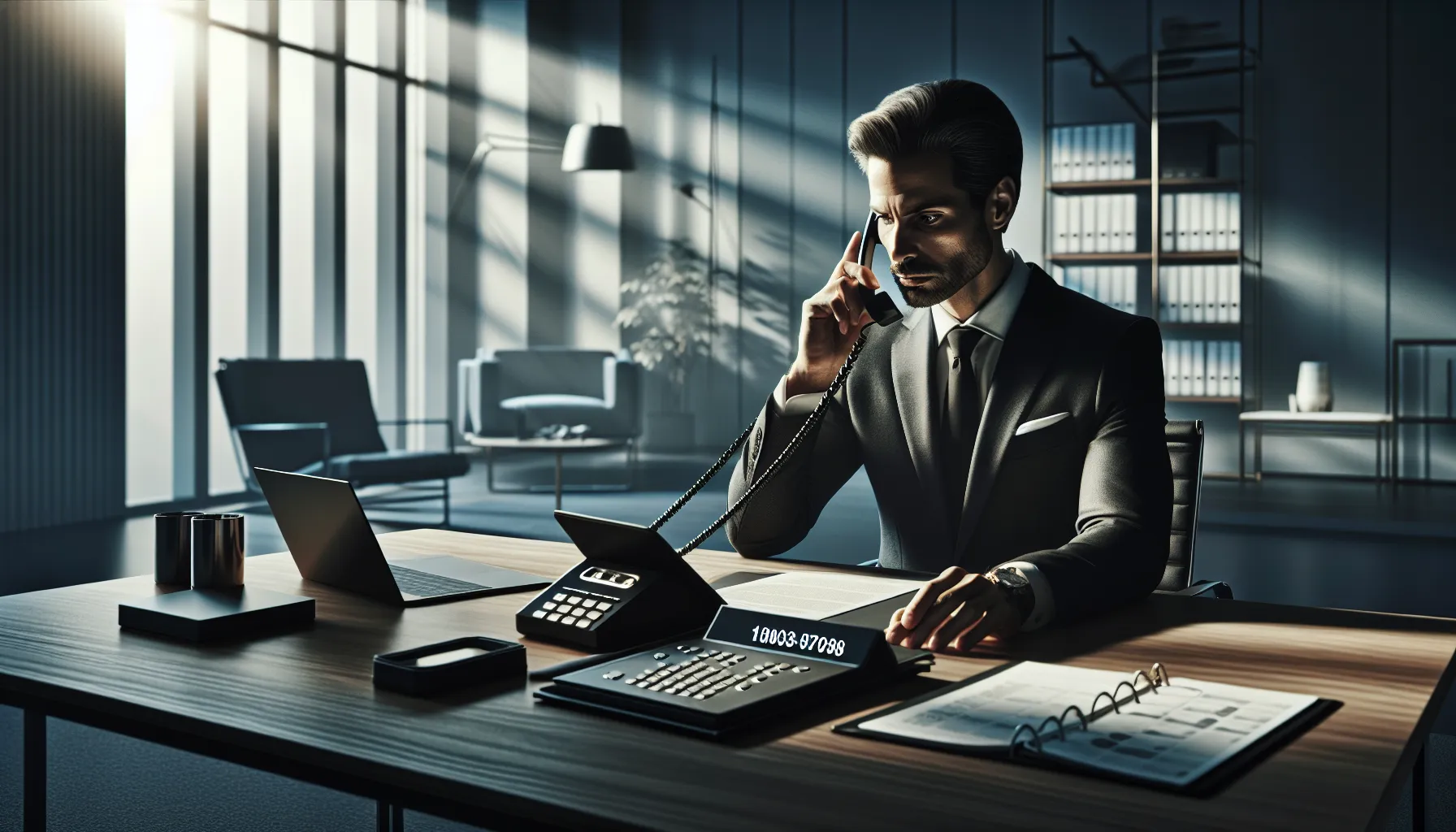 professional worried about receiving potential scam calls.