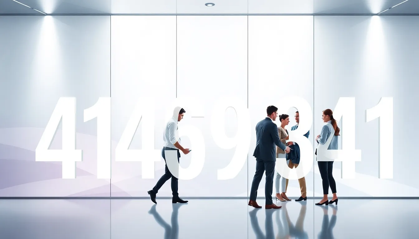 Visual representation of the number 4164916341 in a professional context.