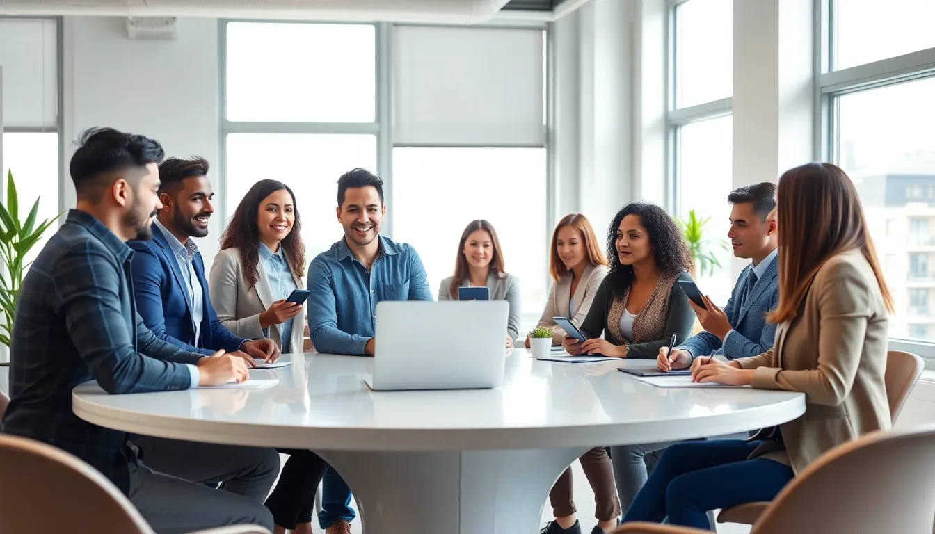 diverse team engaged in a workshop on building positive habits.