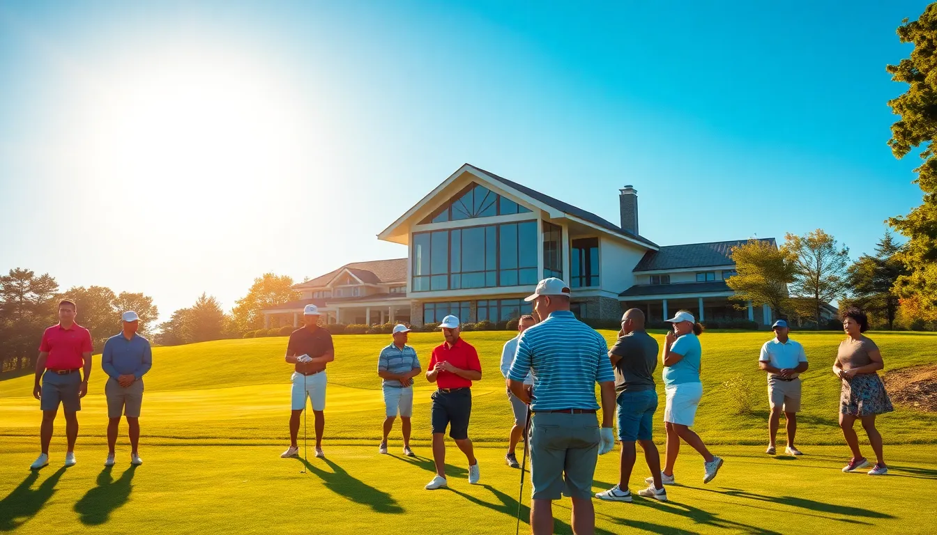 golfers enjoying a sunny day at Summer Grove Golf Club.