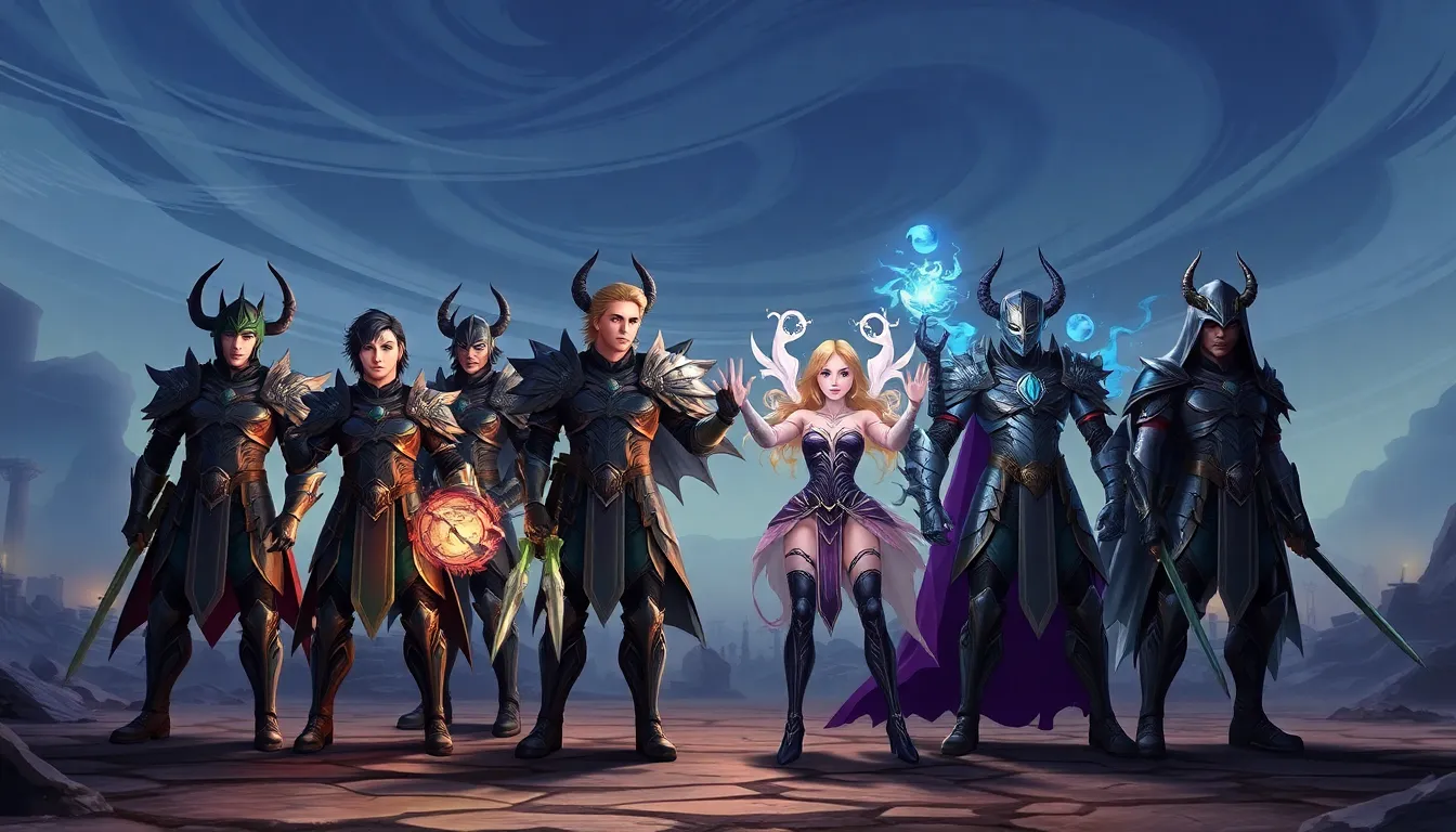 diverse Daemonhunters united on a stylized battlefield.