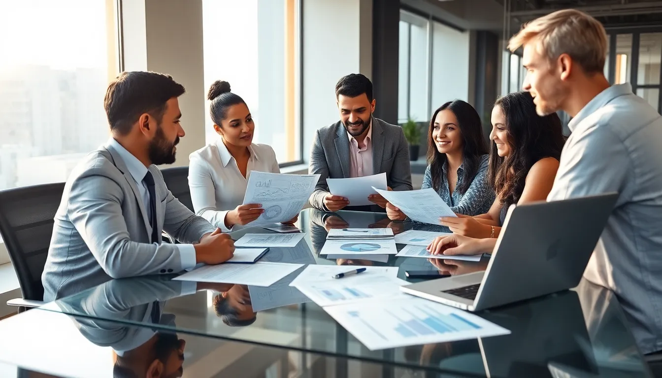 diverse group discussing effective tax planning in a modern office.