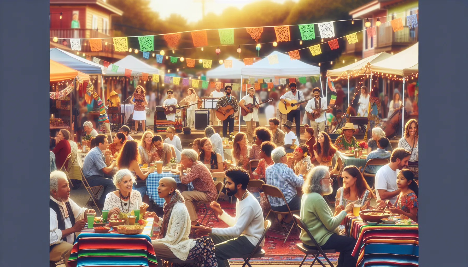 community gathering at an Addamymar festival in an outdoor setting.