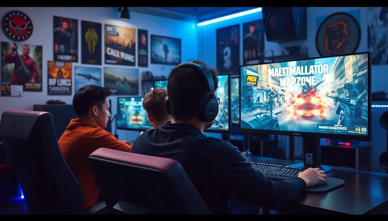 diverse gamers competing in different Call of Duty game modes.