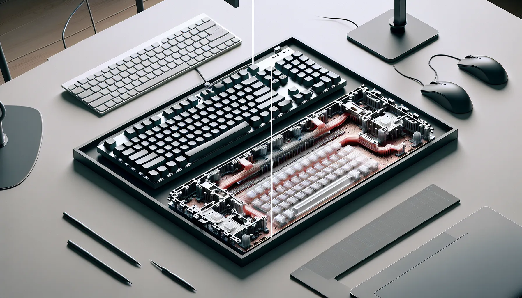 A comparison of mechanical and membrane keyboard designs.