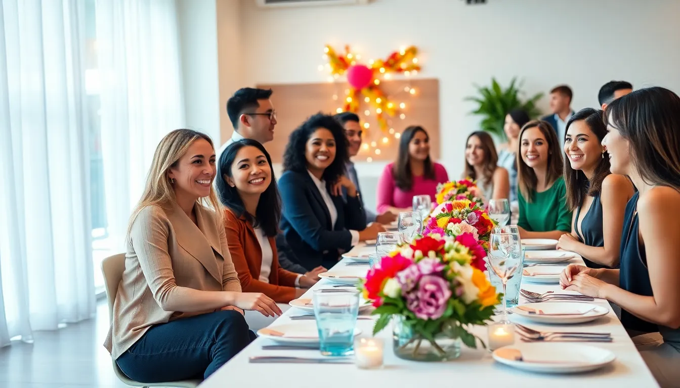 diverse group enjoying a budget-friendly celebration in a stylish setting.