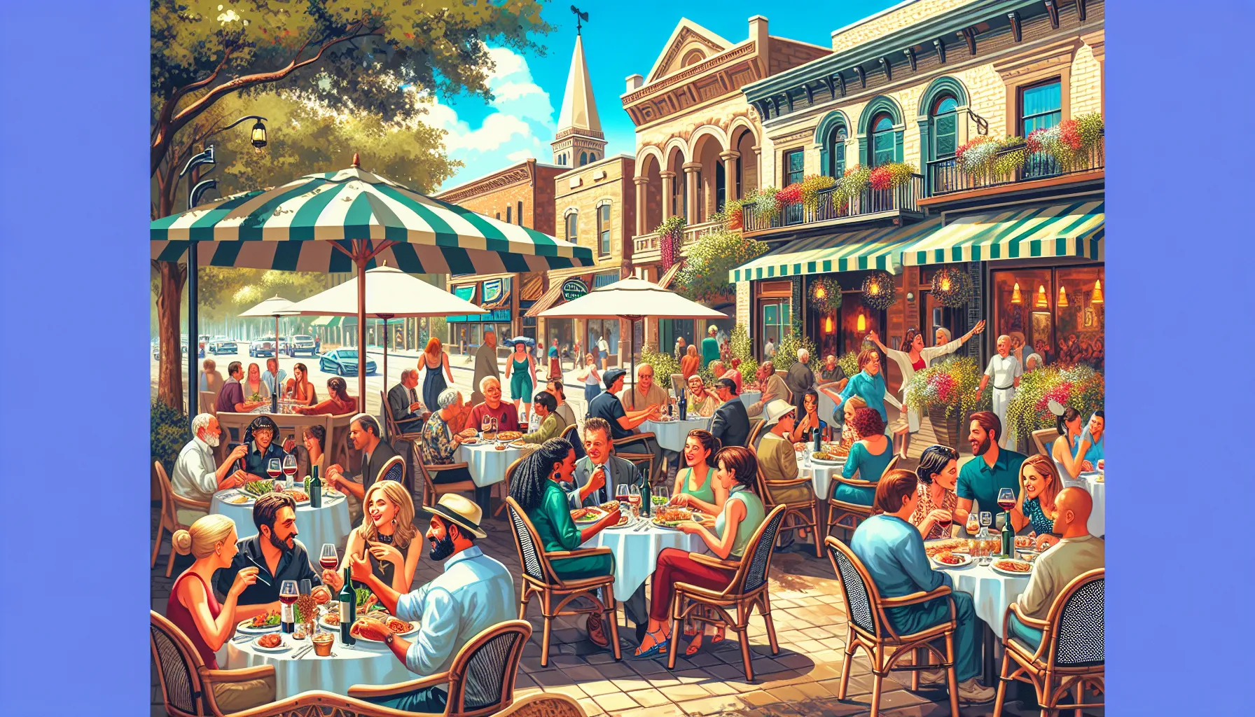 diners enjoying local cuisine at a Hausizius restaurant.