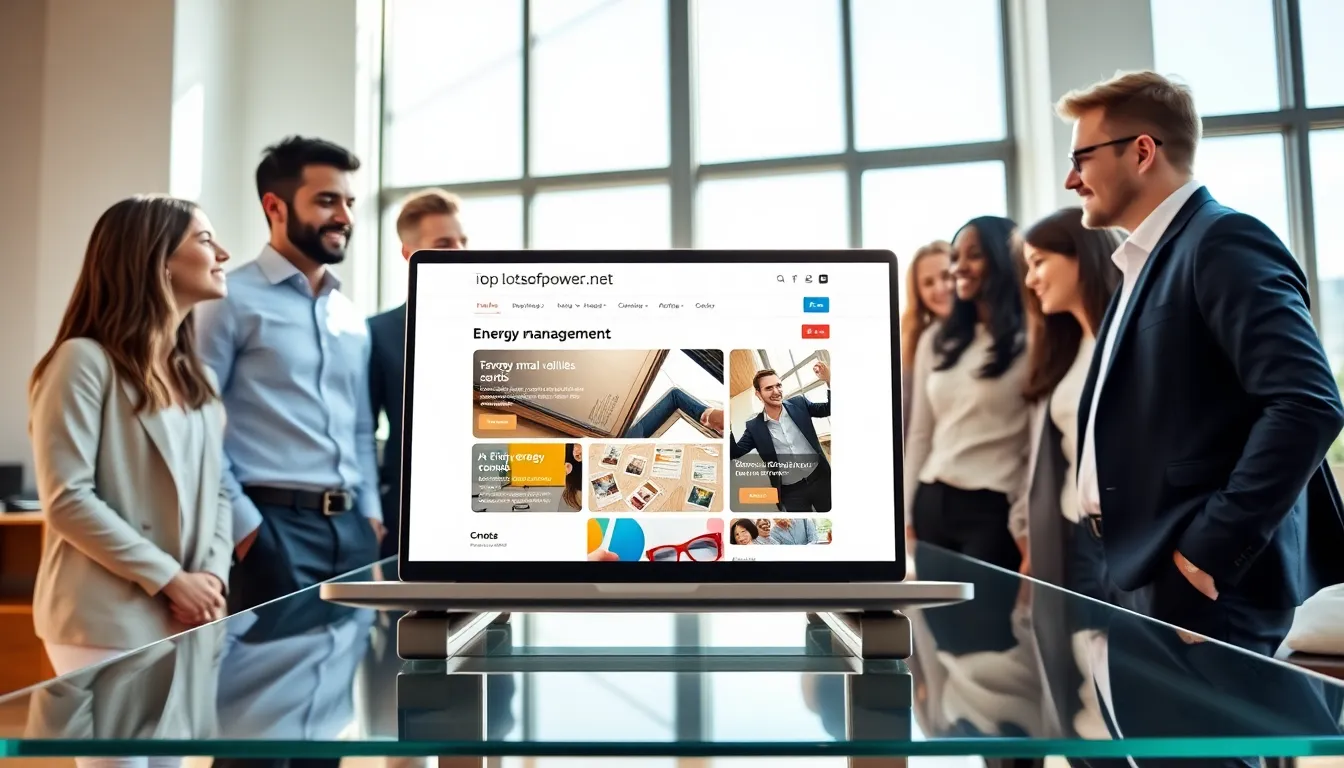 people engaging with a website about personal energy management.
