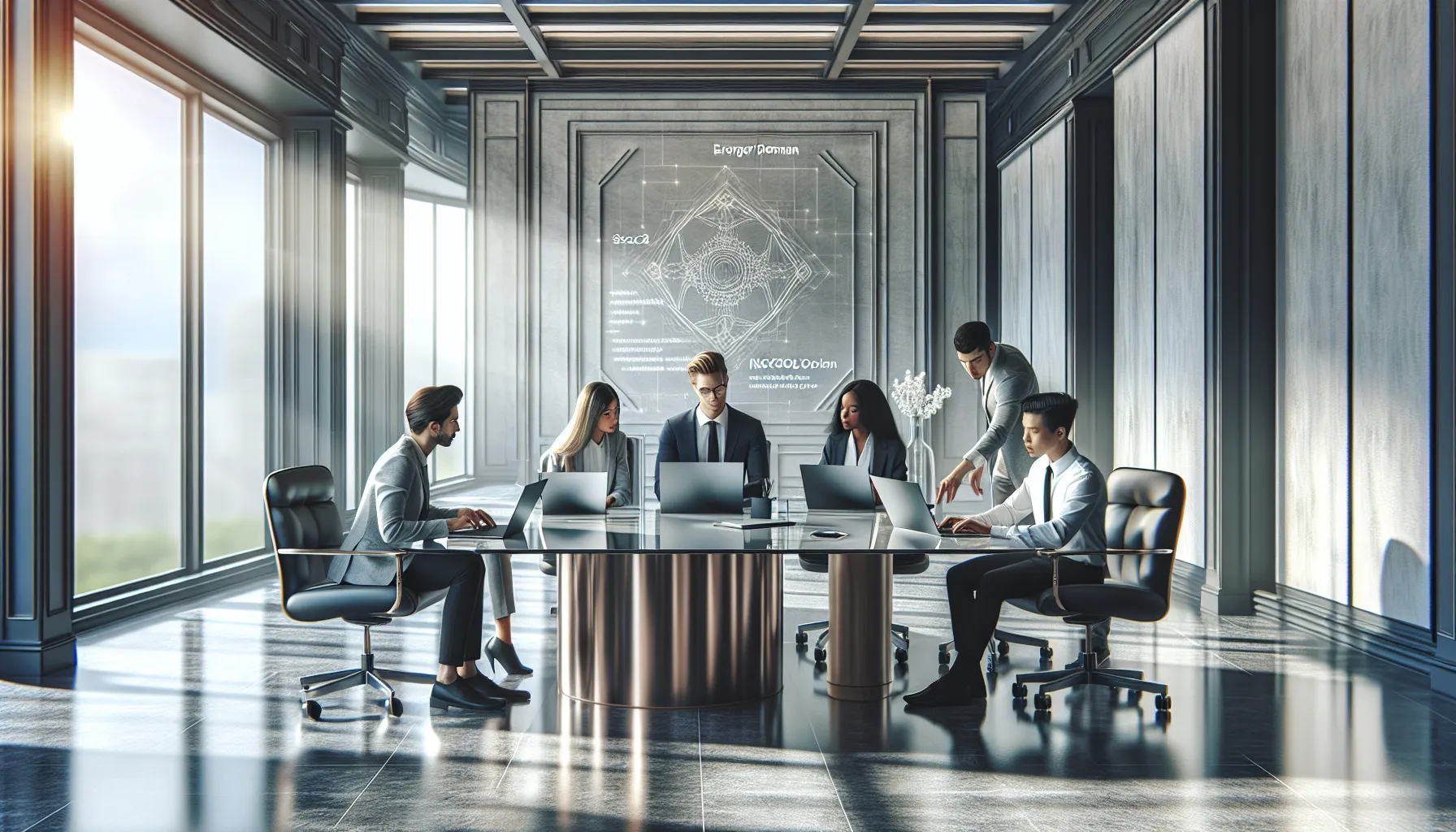 diverse software developers collaborating in a modern office.