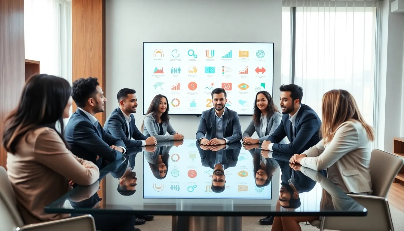 diverse team discussing cultural differences in a modern office.