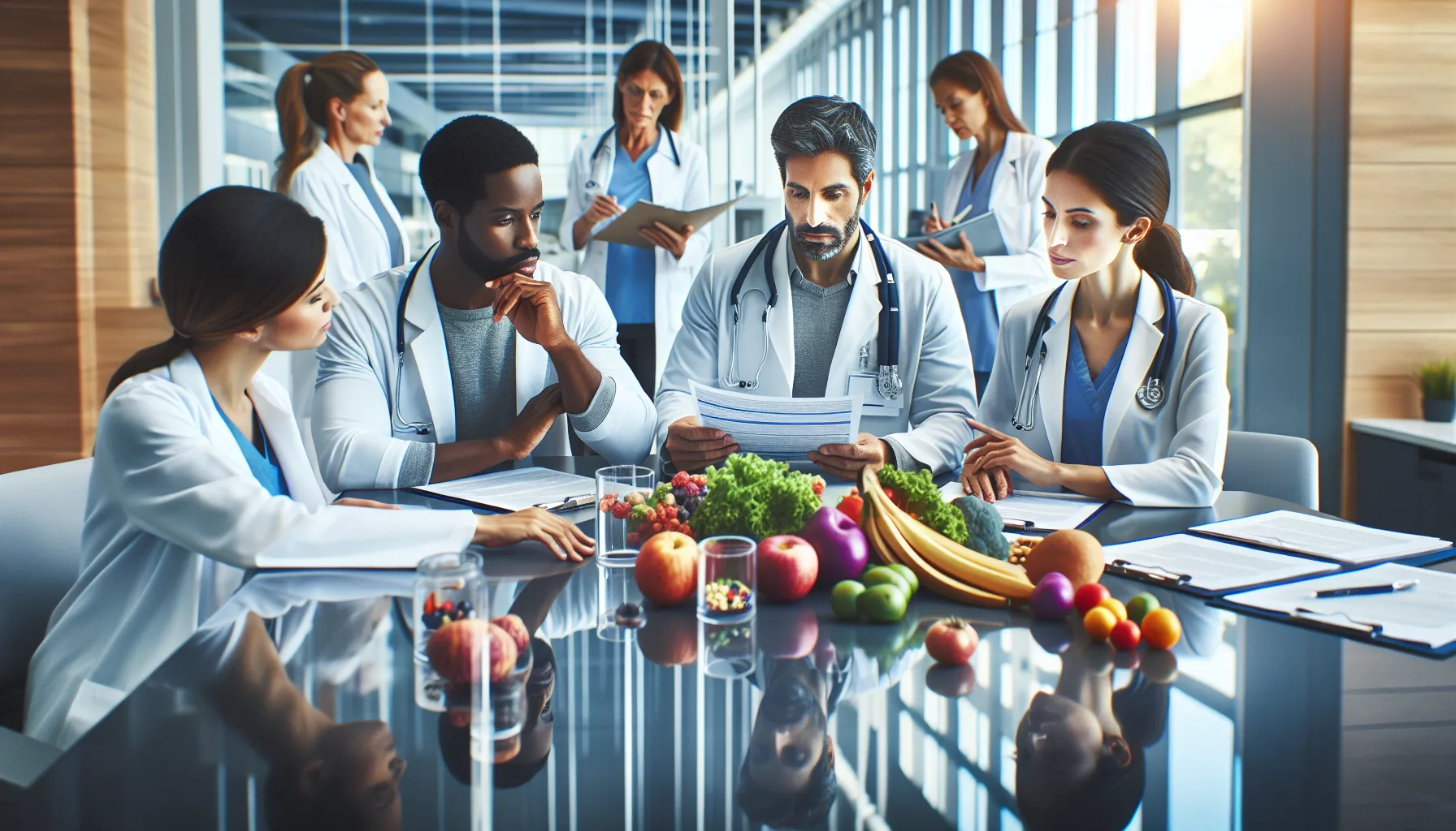 healthcare professionals discussing Gerenaldoposis disease treatments.