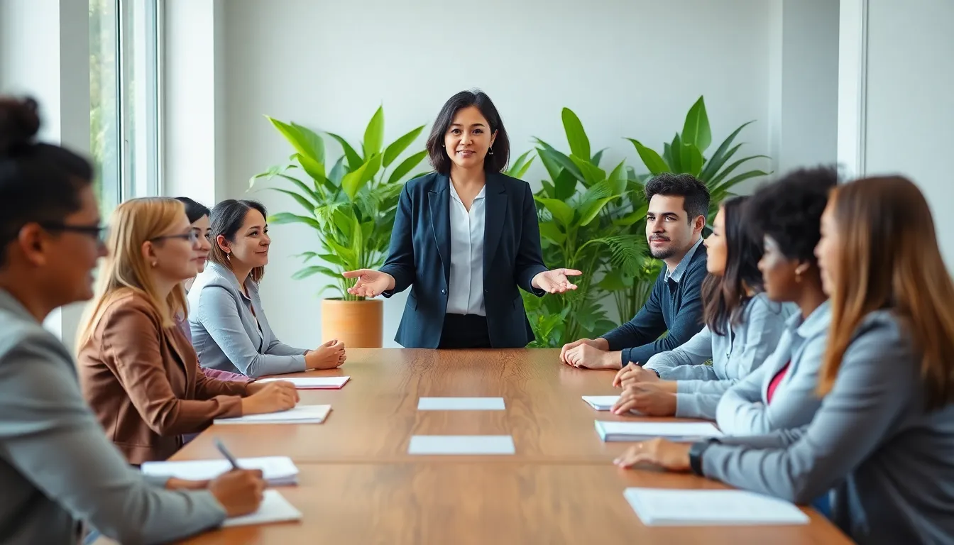diverse professionals in a mindfulness certification workshop.