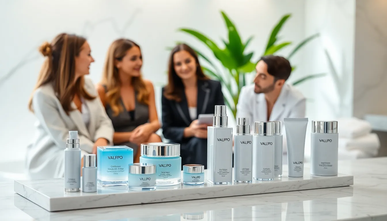 skincare product and professionals discussing benefits.