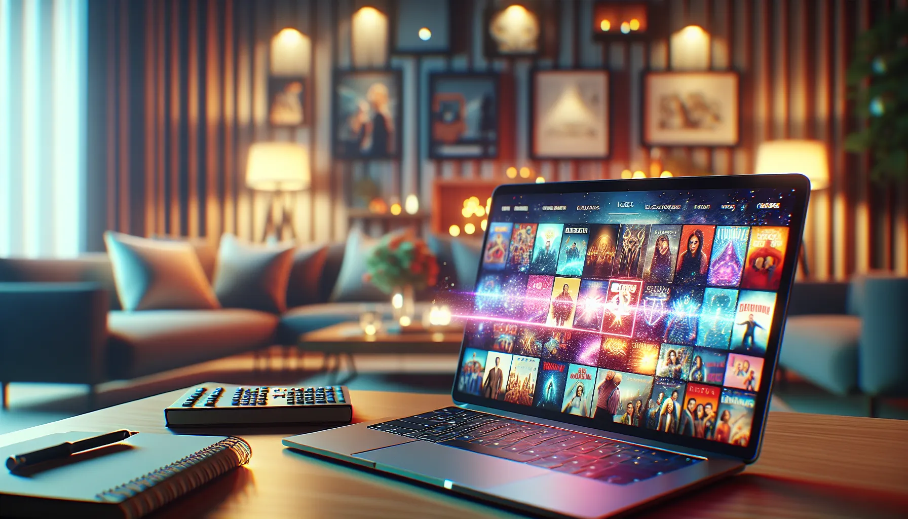 A laptop displaying the Moviesflix Pro Org streaming platform.