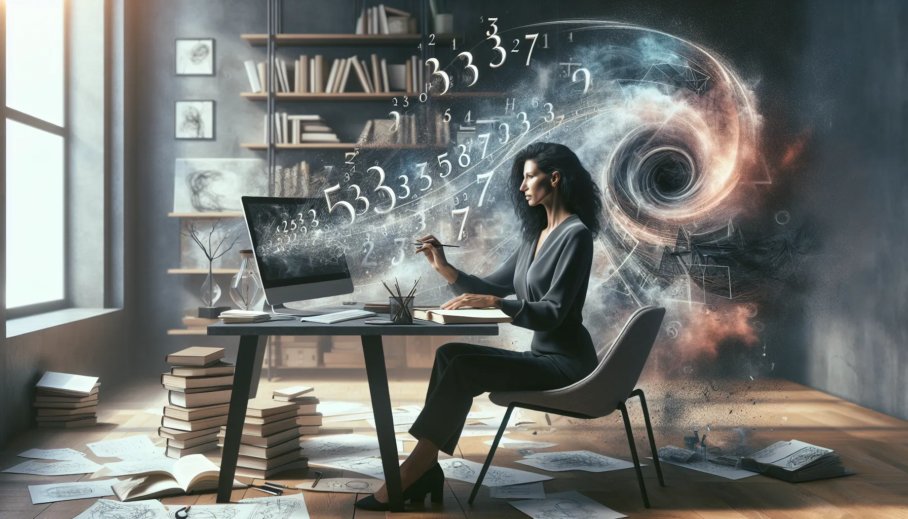 artist creating a work incorporating the number 5633555879.