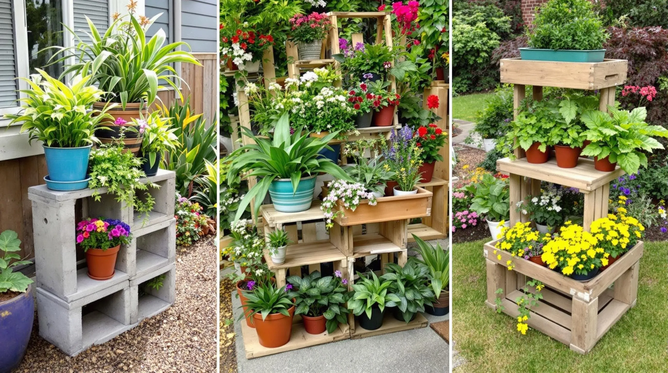 15 Creative Outdoor Plant Stand Ideas to Transform Your Garden Space 7