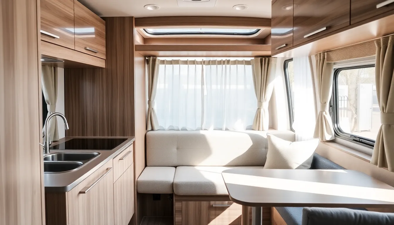 modern RV interior showcasing stylish and functional design elements.