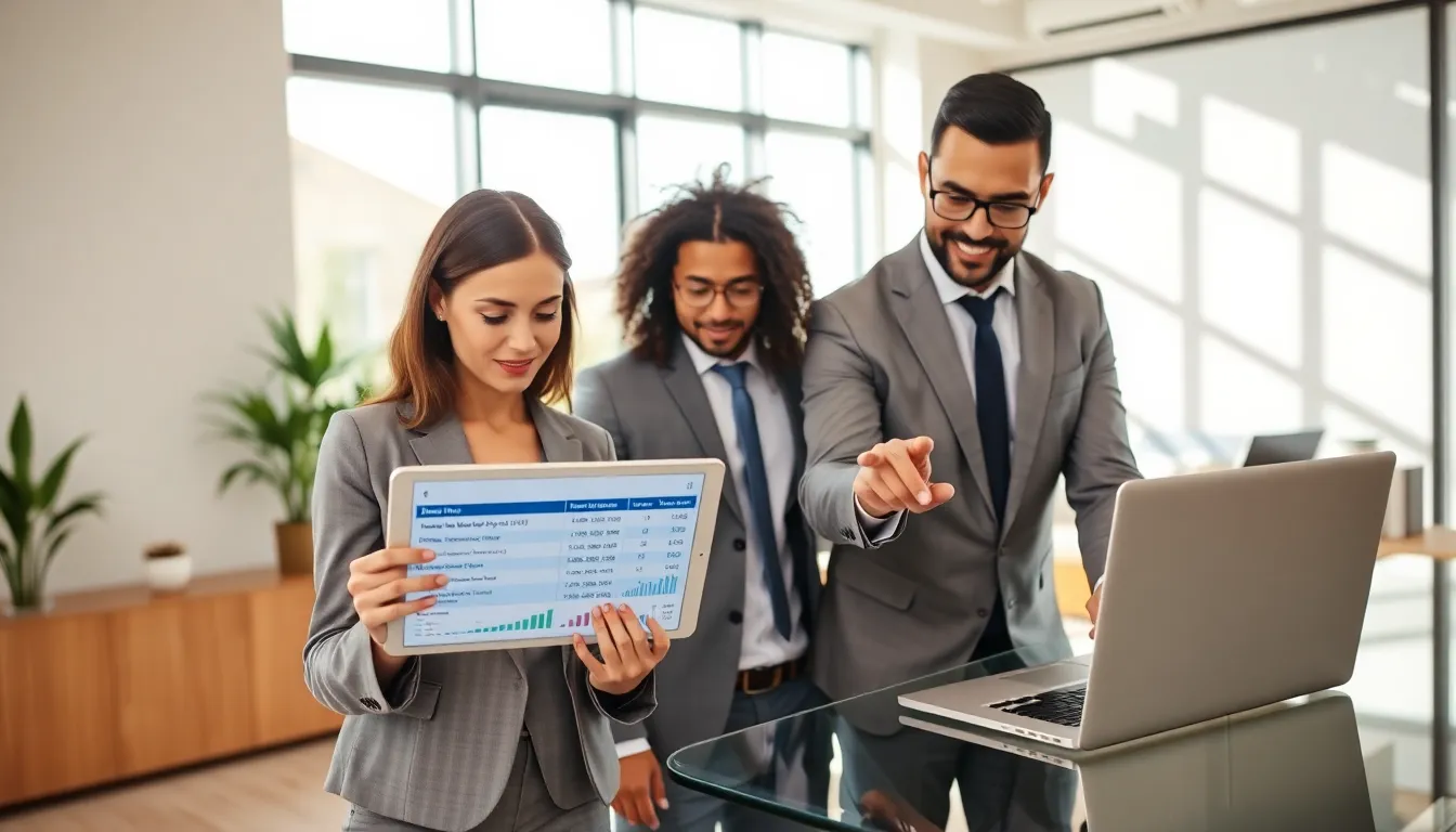 diverse team discussing mortgage affordability in a modern office.
