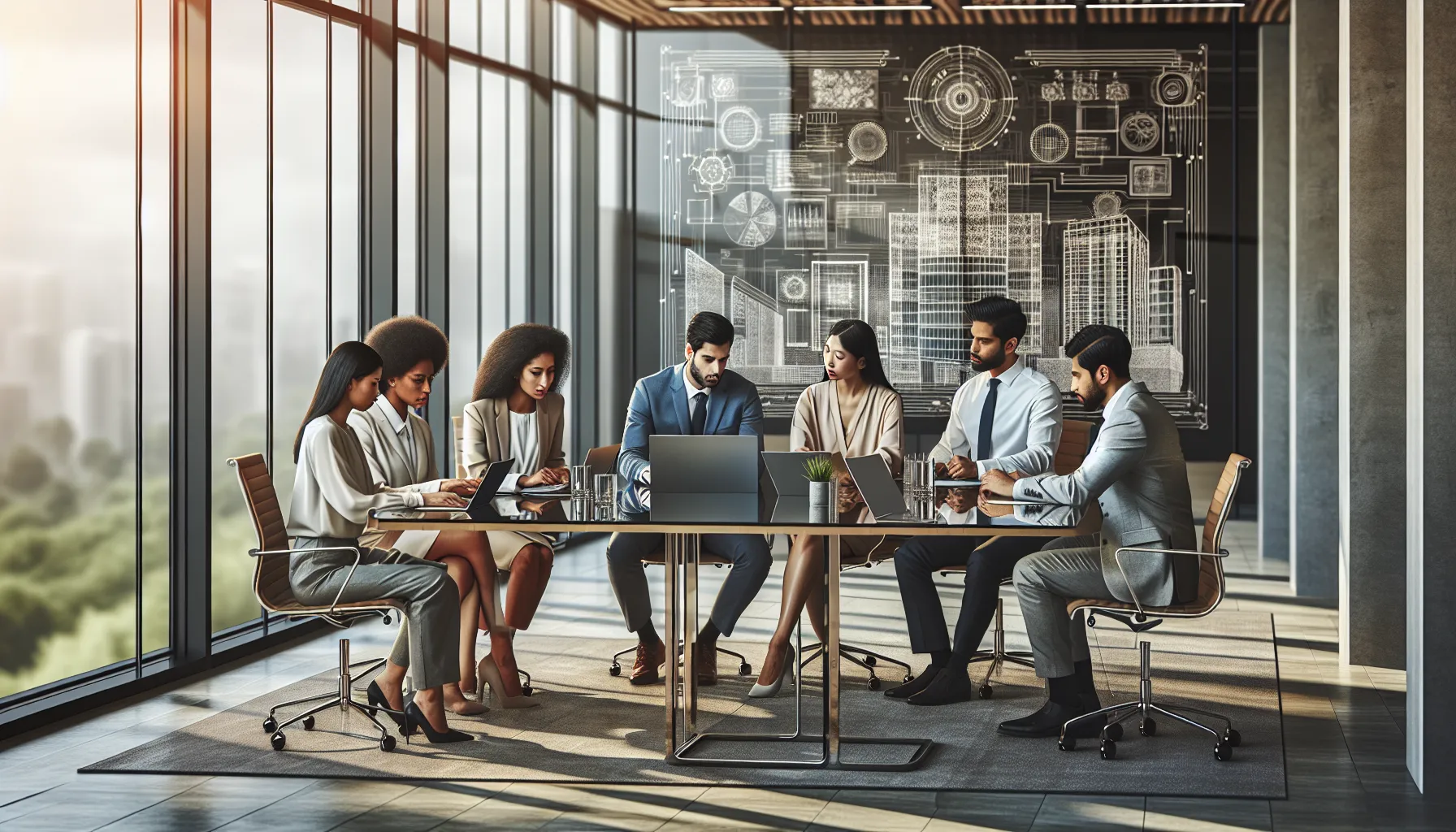 diverse IT team discussing technology in a modern office.