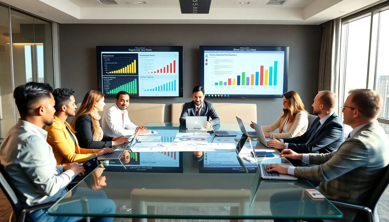 diverse team discussing Boyd Gaming's financial performance in a modern office.