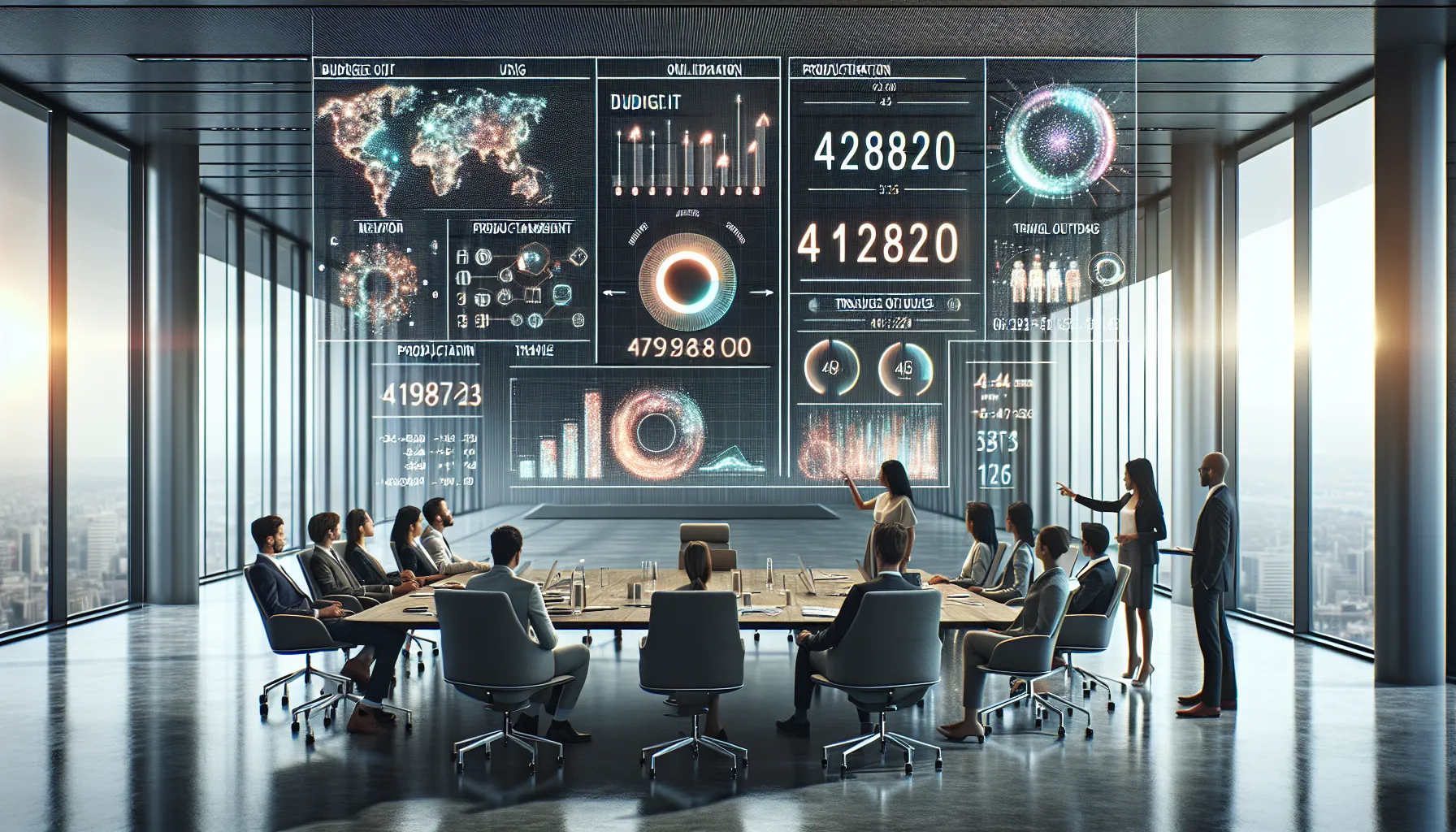 diverse team discussing multiplication applications in a modern office.
