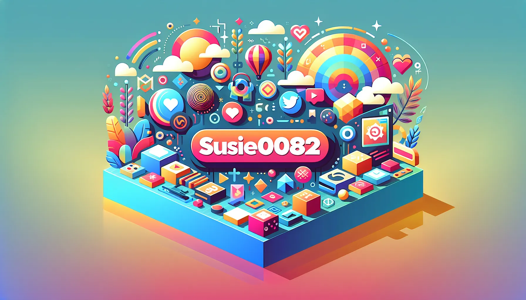 Stylized representation of the username 'Susie00822' in a digital environment.