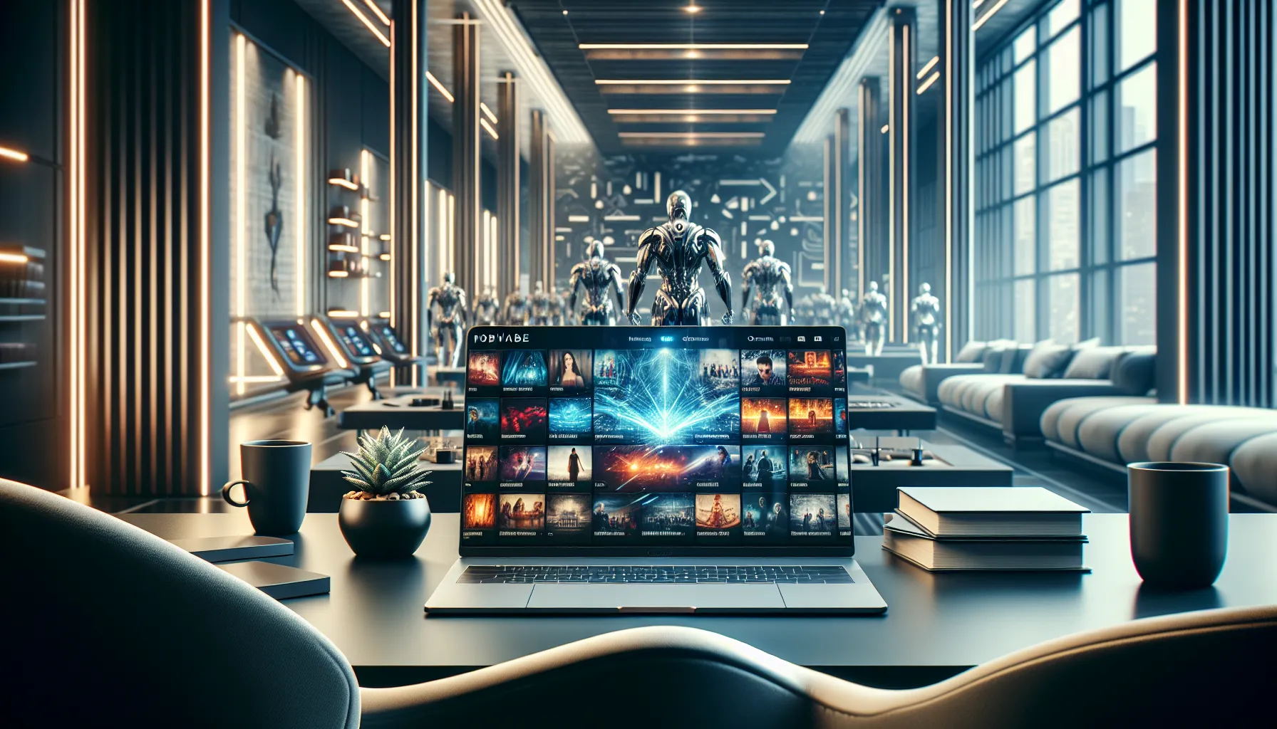 Laptop displaying the user-friendly interface of Filmywap.com.