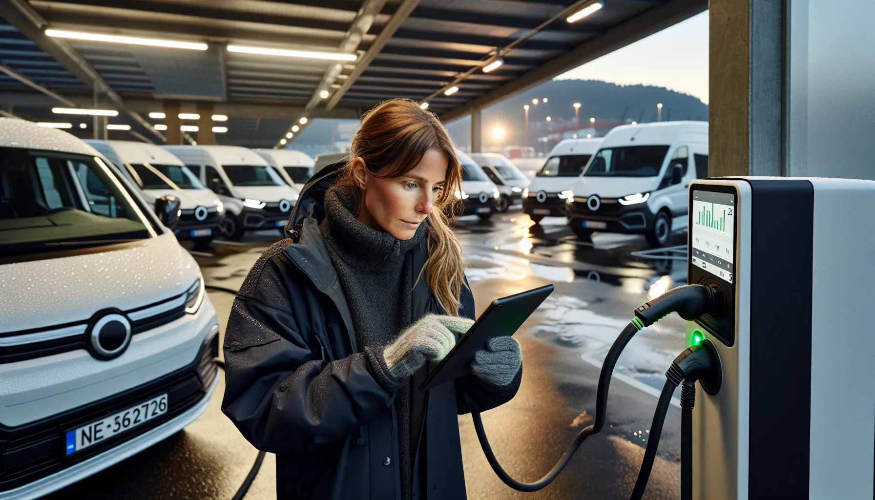 Norwegian fleet manager monitors charging electric vans to optimize costs and emissions.