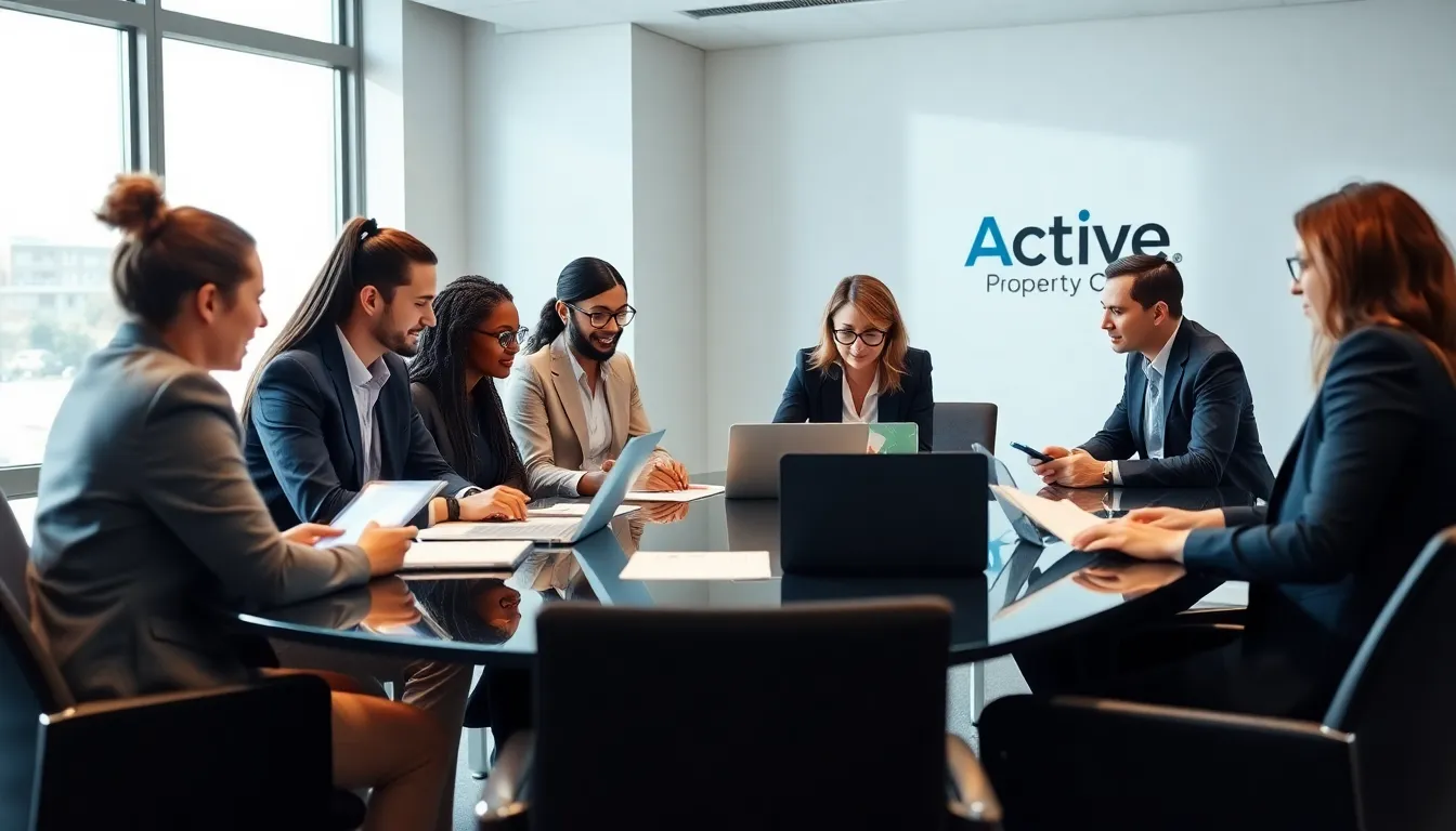 diverse team collaborating in a modern office setting