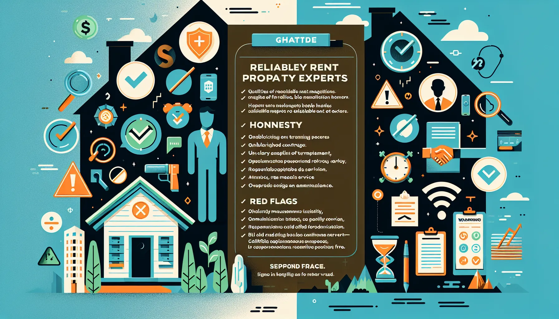 A comparison chart of qualities in trusted and untrusted Orinda rent experts.