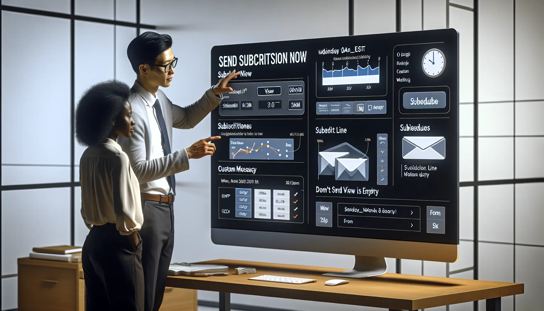 Administrator configuring reliable Tableau email subscriptions on a modern office workstation.