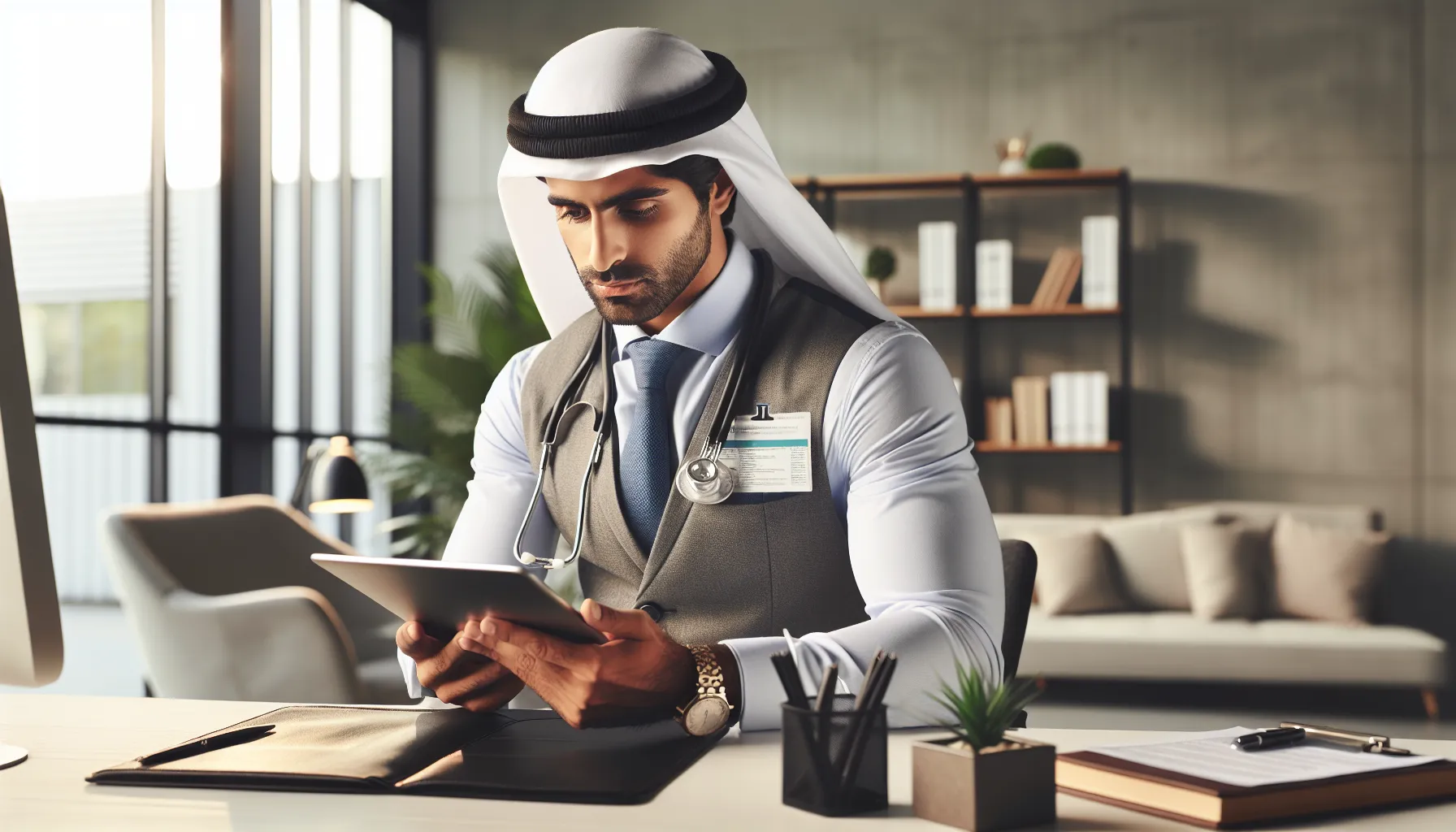 healthcare professional discussing mexxicams side effects in modern office.