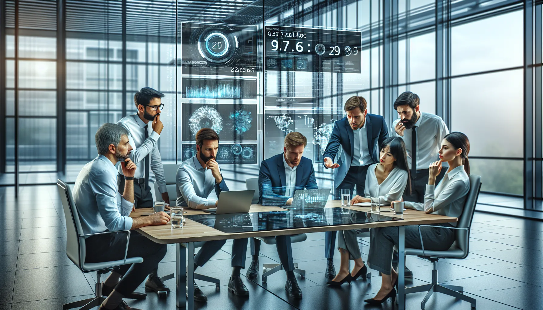 diverse tech team discussing G5.7.9.Zihollkoc in a modern office.