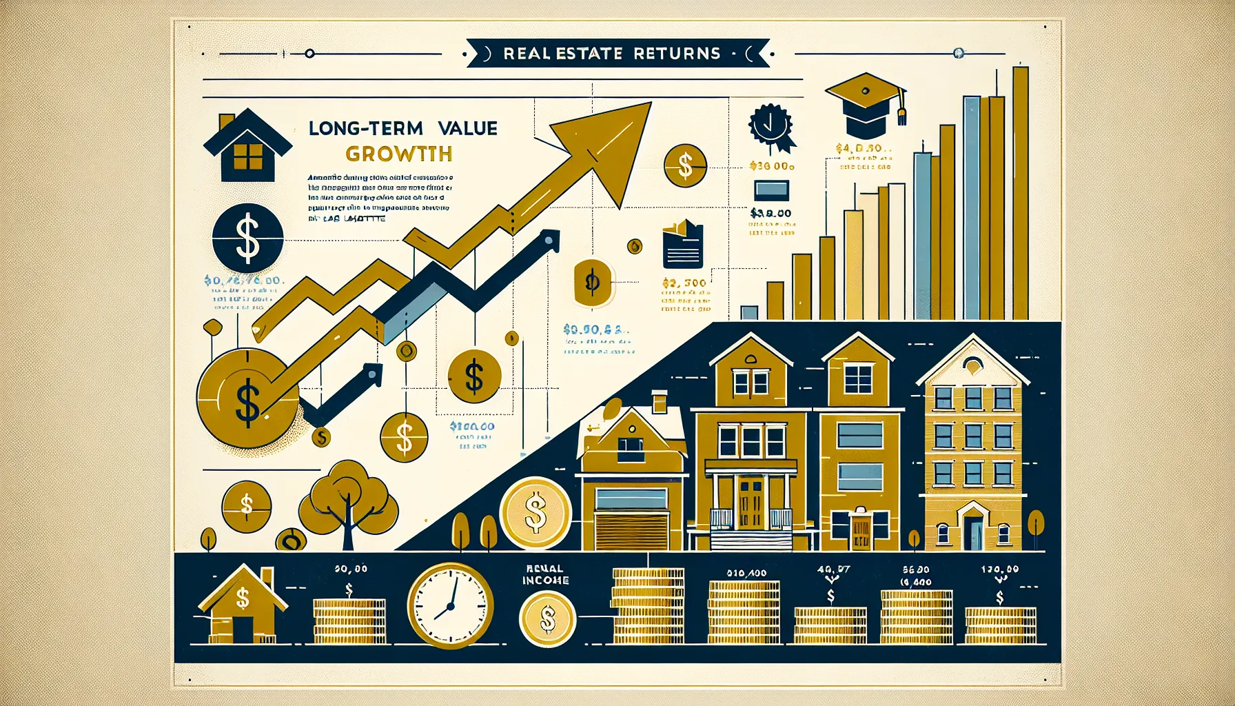 diagram showing rental income and property appreciation for Lafayette real estate