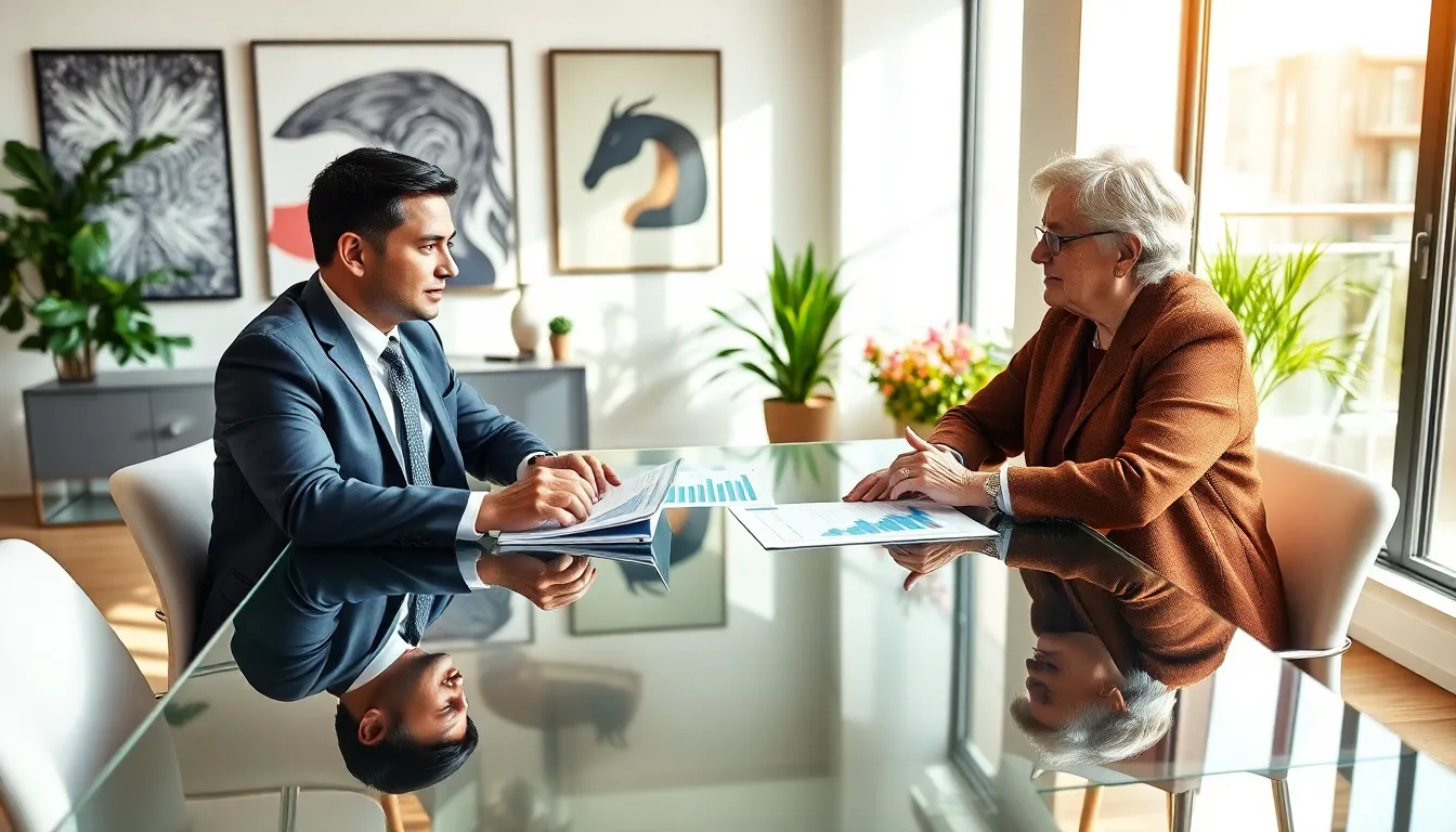 financial advisor discussing tailored retirement strategies with clients.
