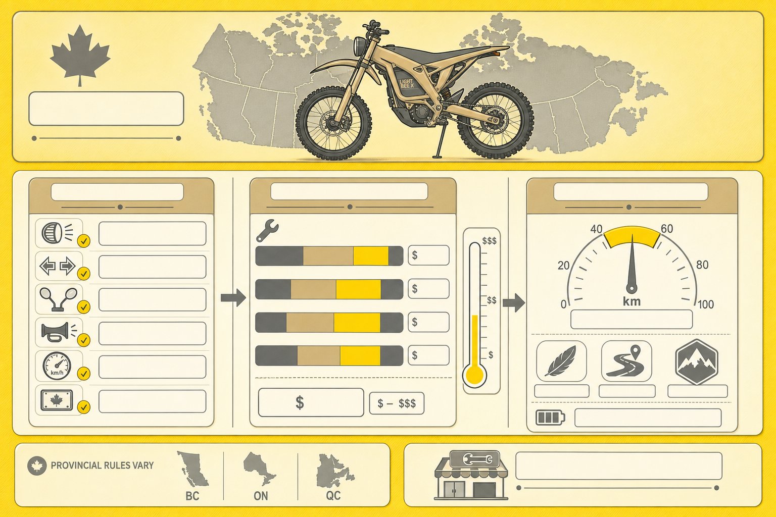 Cost breakdown and requirements to make a Light Bee X street legal in Canada.