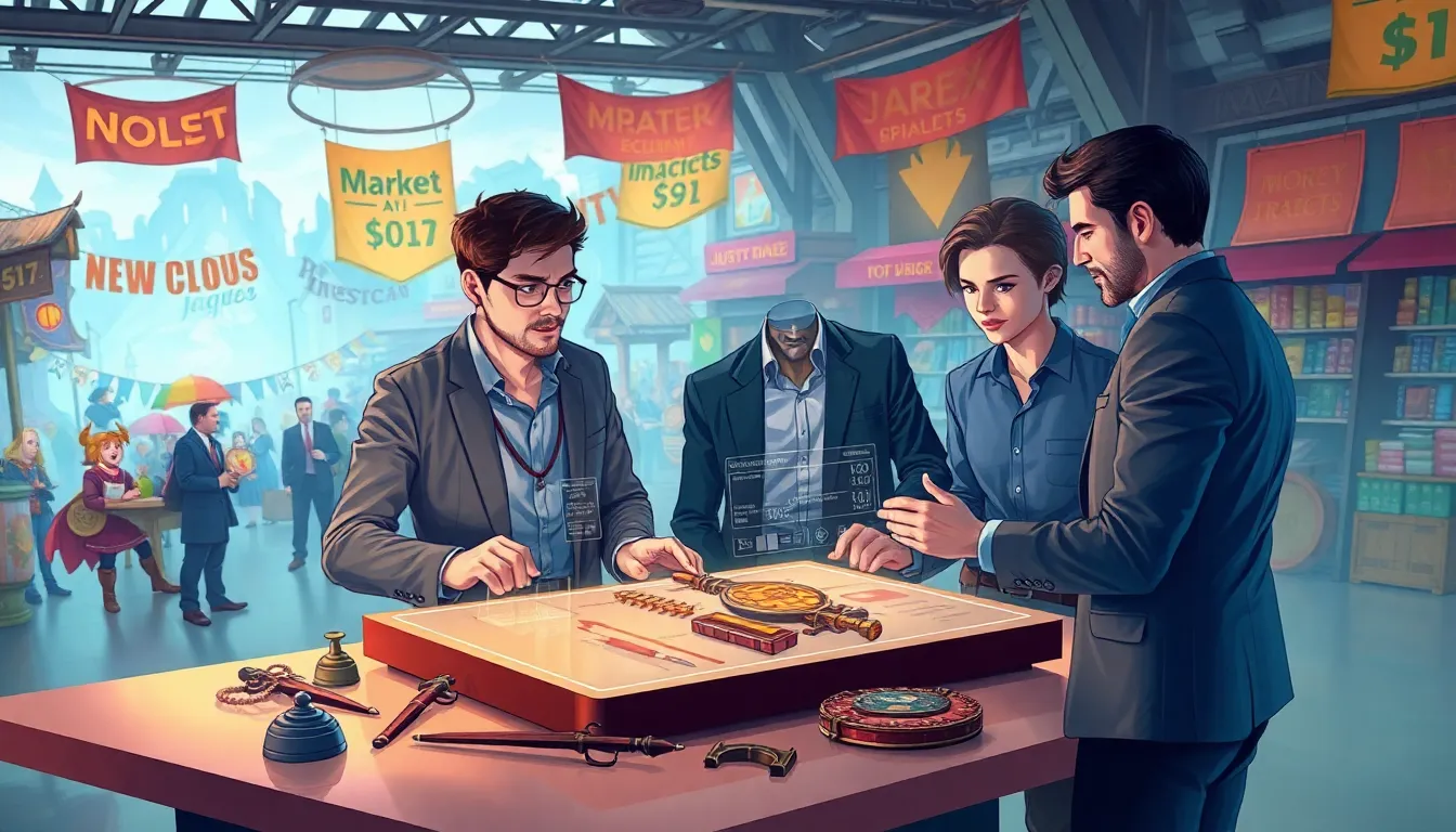 diverse players strategizing in a vibrant RuneScape marketplace.