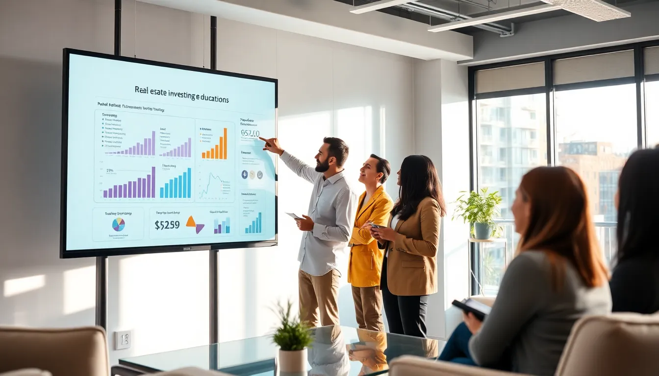 professionals in a training session on real estate investing.