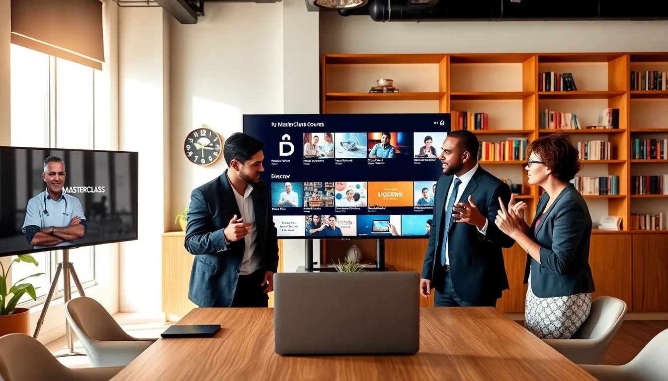 diverse professionals engaged in a collaborative learning atmosphere.