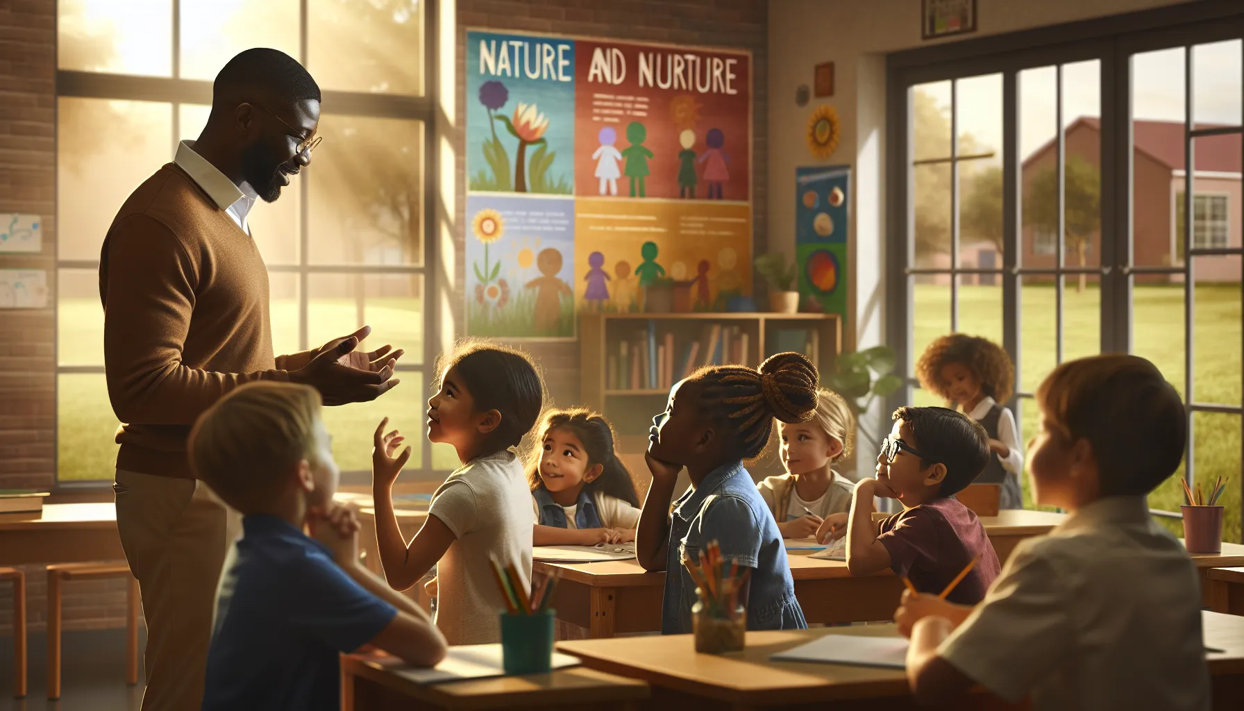 A diverse classroom scene emphasizing inclusivity in education.