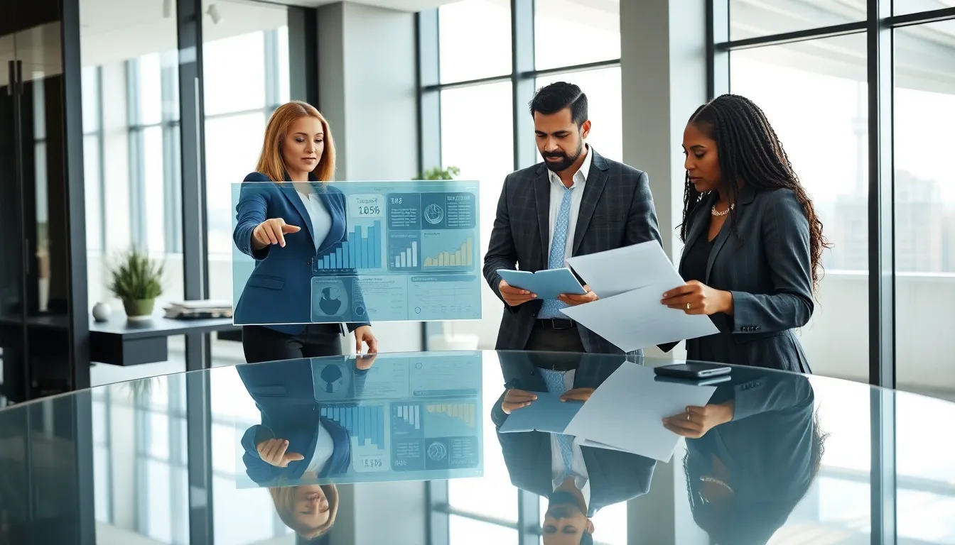 professionals discussing tax optimization strategies in a modern office.