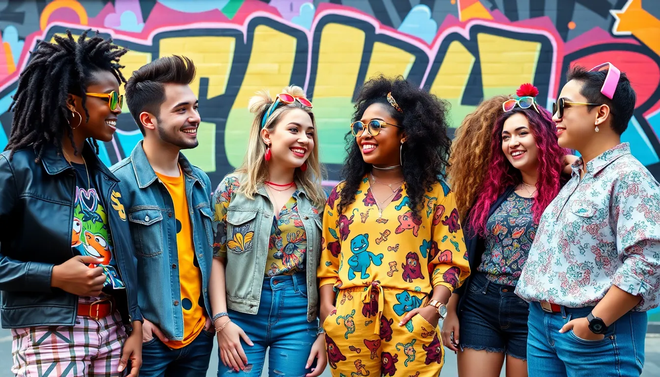 diverse group of individuals expressing unique Aliceeshy styles.
