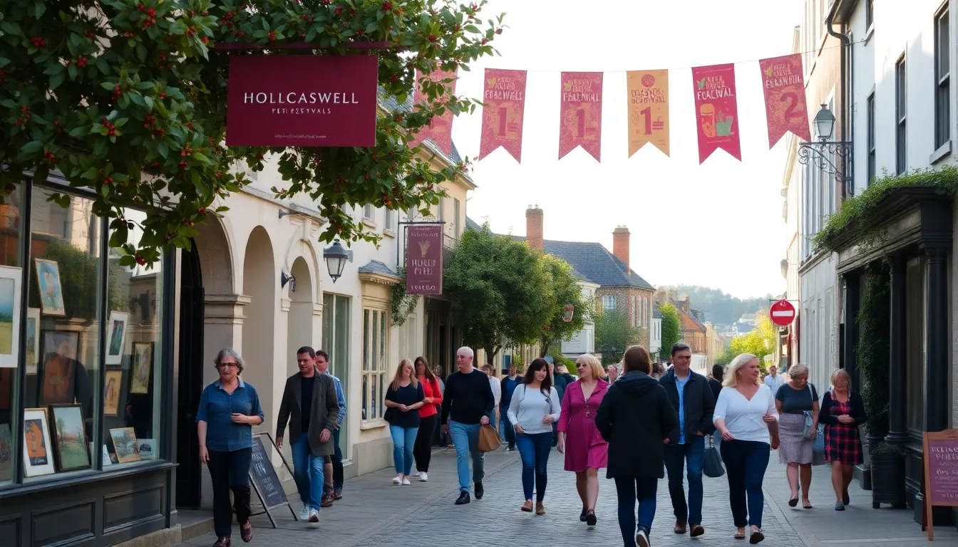 charming street in Hollcaswell showcasing local culture and heritage.